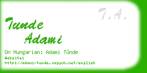 tunde adami business card